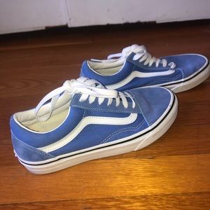 Size 7 light blue Vans.
